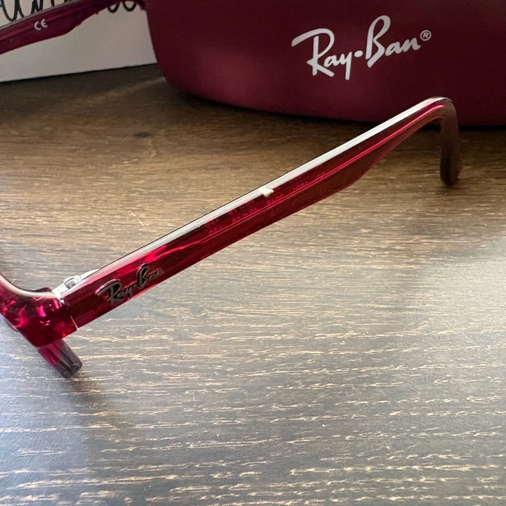 Ray-Ban Burgundy and Black Kids Glasses
